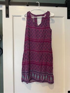 Old Navy Purple Paisley-Print Sleeveless Shift Dress